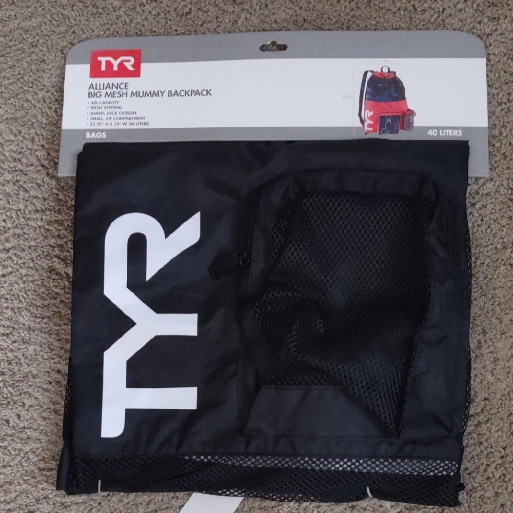 TYR Big Mesh Mummy Backpack Alliance, NWT
